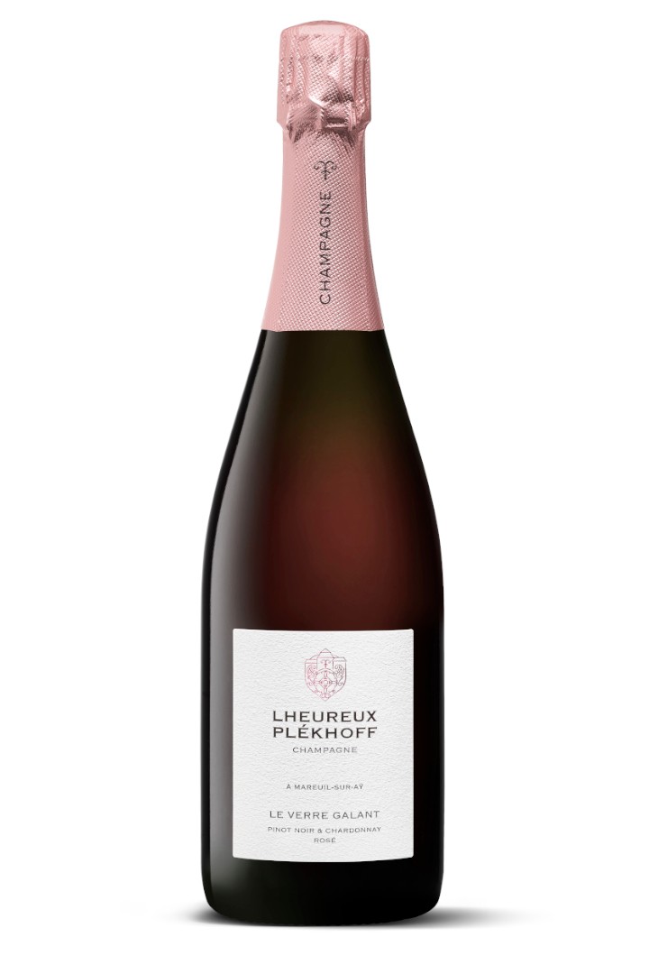 Bouteille Champagne Rosé Pinot Noir Chardonnay Lheureux Plekhoff Le Verre Galant